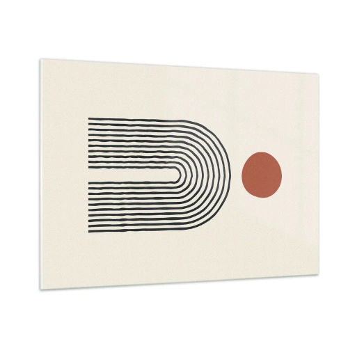 Obraz na skle - Magnetismus tvarů a barev - 100x70 cm