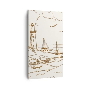 Obraz na plátně - Náčrt letních vzpomínek - 45x80 cm