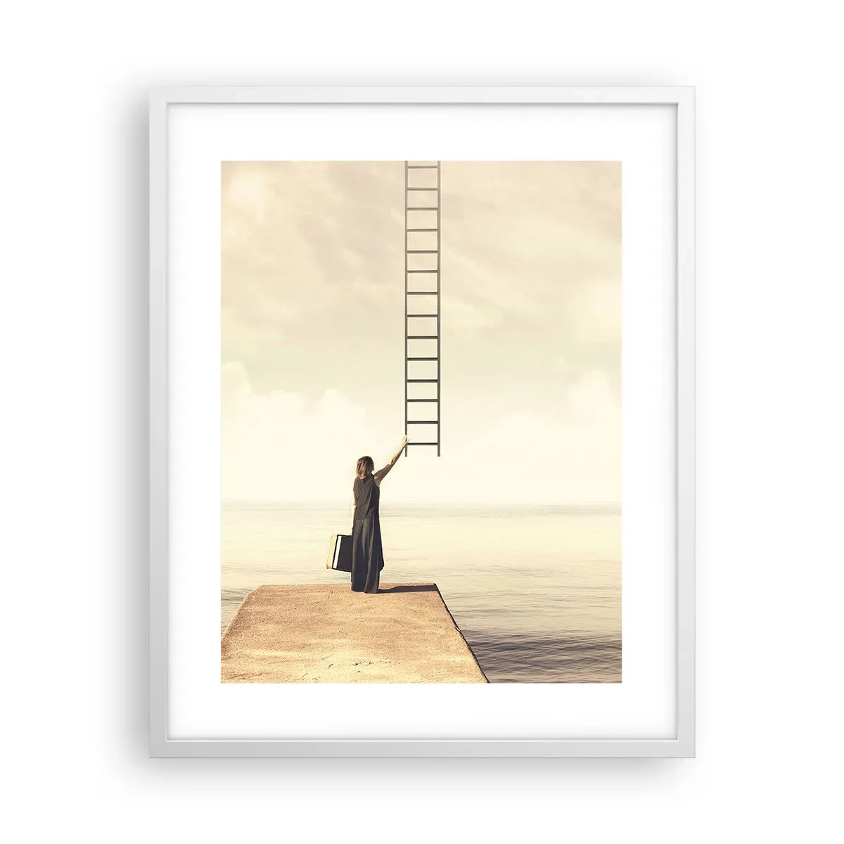 Plakát v bílém rámu - Magická cesta - 40x50 cm