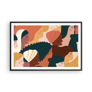 Plakát v černém rámu - Pouze ženskost - 91x61 cm