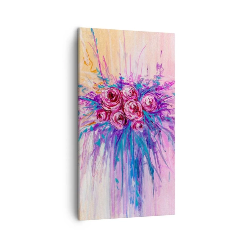 Obraz na plátně - Růžová fontána - 45x80 cm
