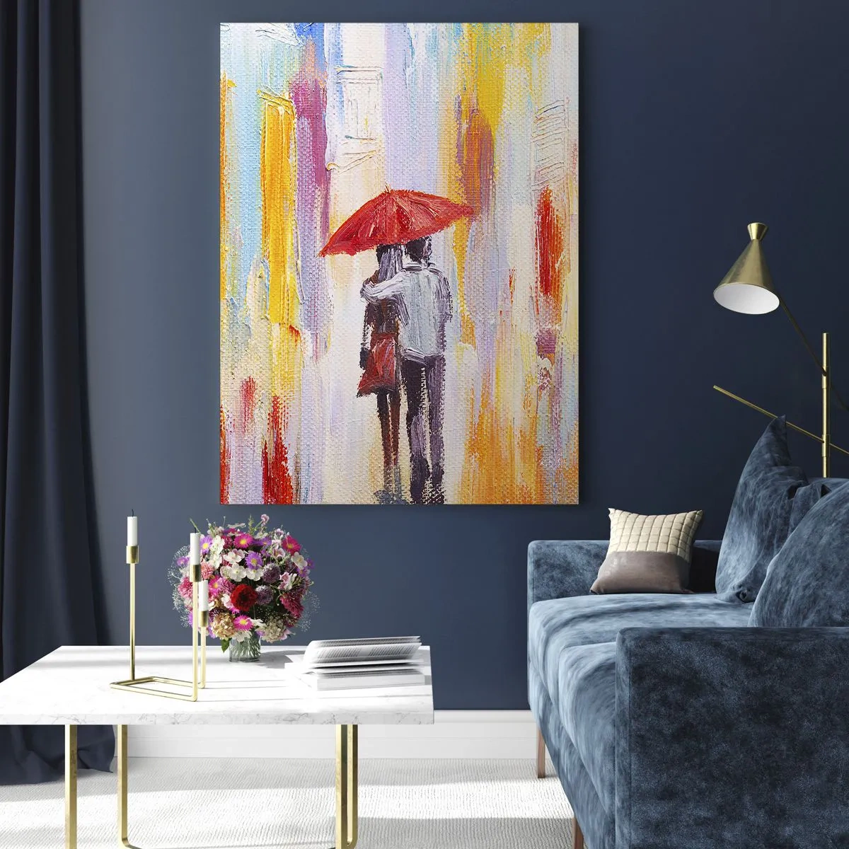 Obraz na skle - Ať prší dál - 70x100 cm