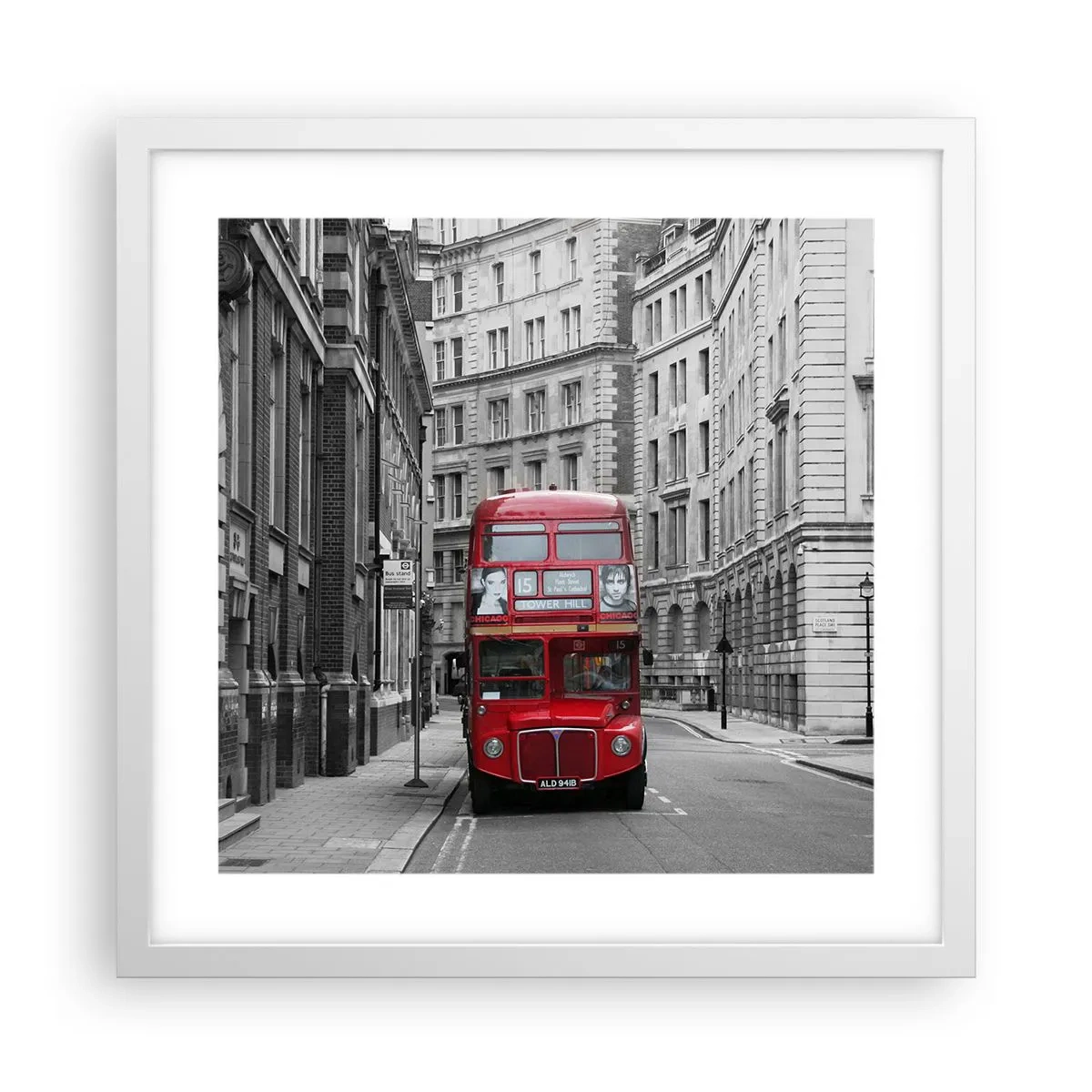 Plakát v bílém rámu - Všednost nemusí být šedá - 40x40 cm