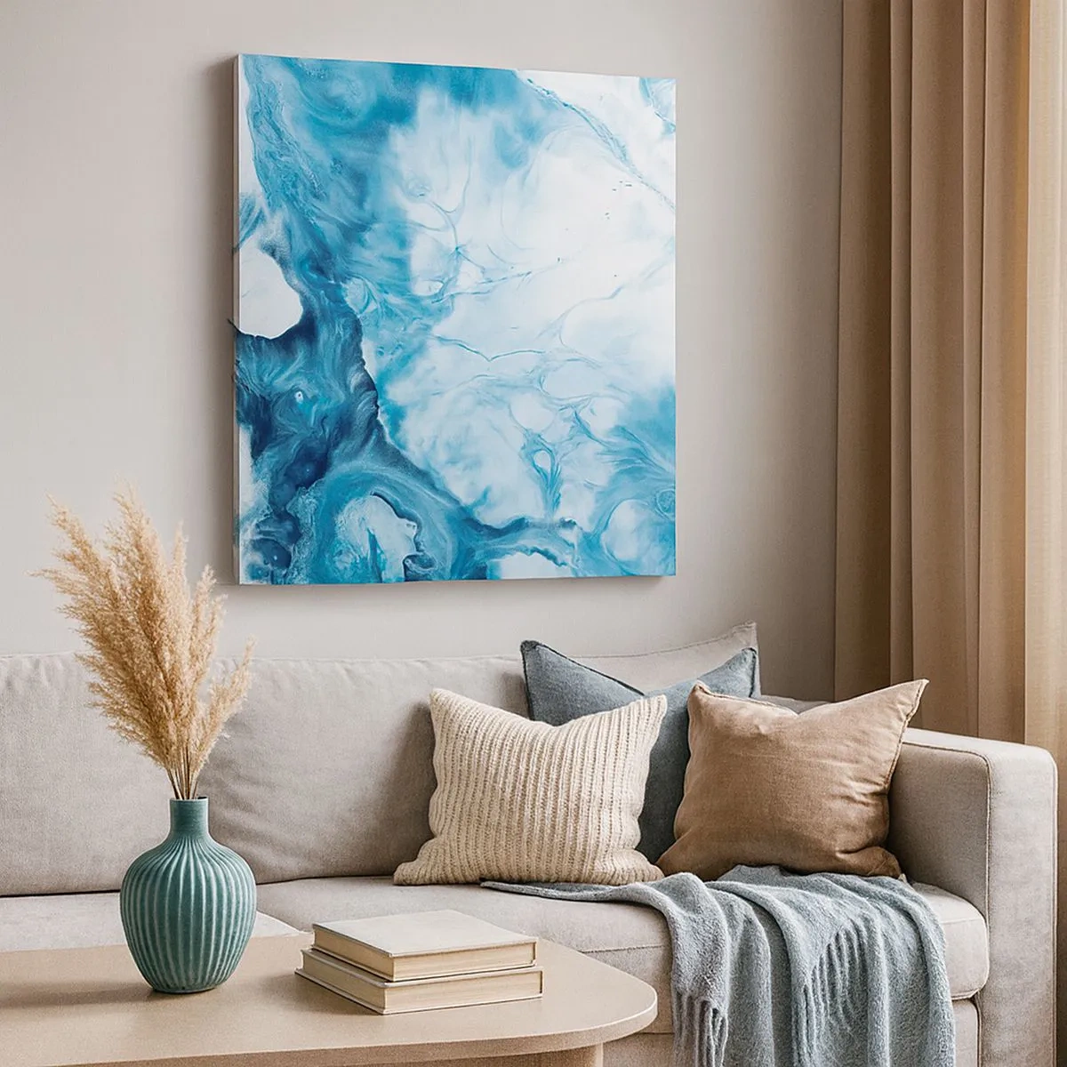 Obraz na plátně - Modrý koncert - 30x30 cm