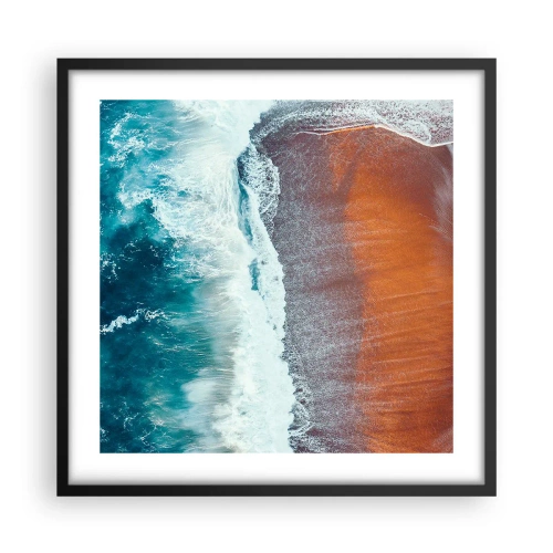 Plakát v černém rámu - Dotek oceánu - 50x50 cm