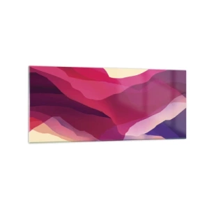 Obraz na skle - Vlny fialové - 120x50 cm