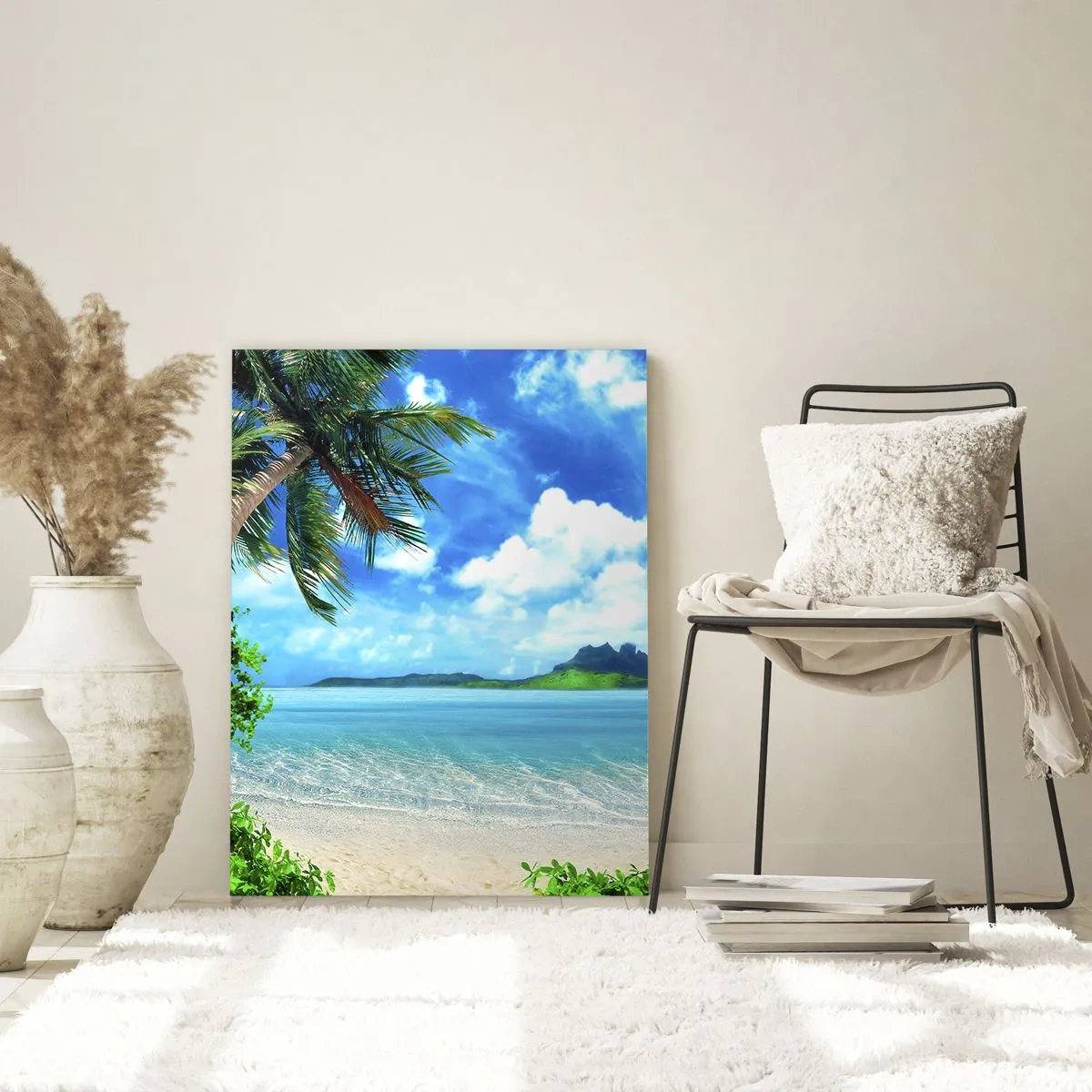 Obraz na skle - Modř tropů - 50x70 cm