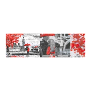 Vzor Fototapety Premium Canvas - Zamilování do Londýna - Město, Londýn, Zamilovaný pár - 100x30 cm