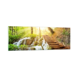 Obraz na skle - Vytoužený chlad - 90x30 cm