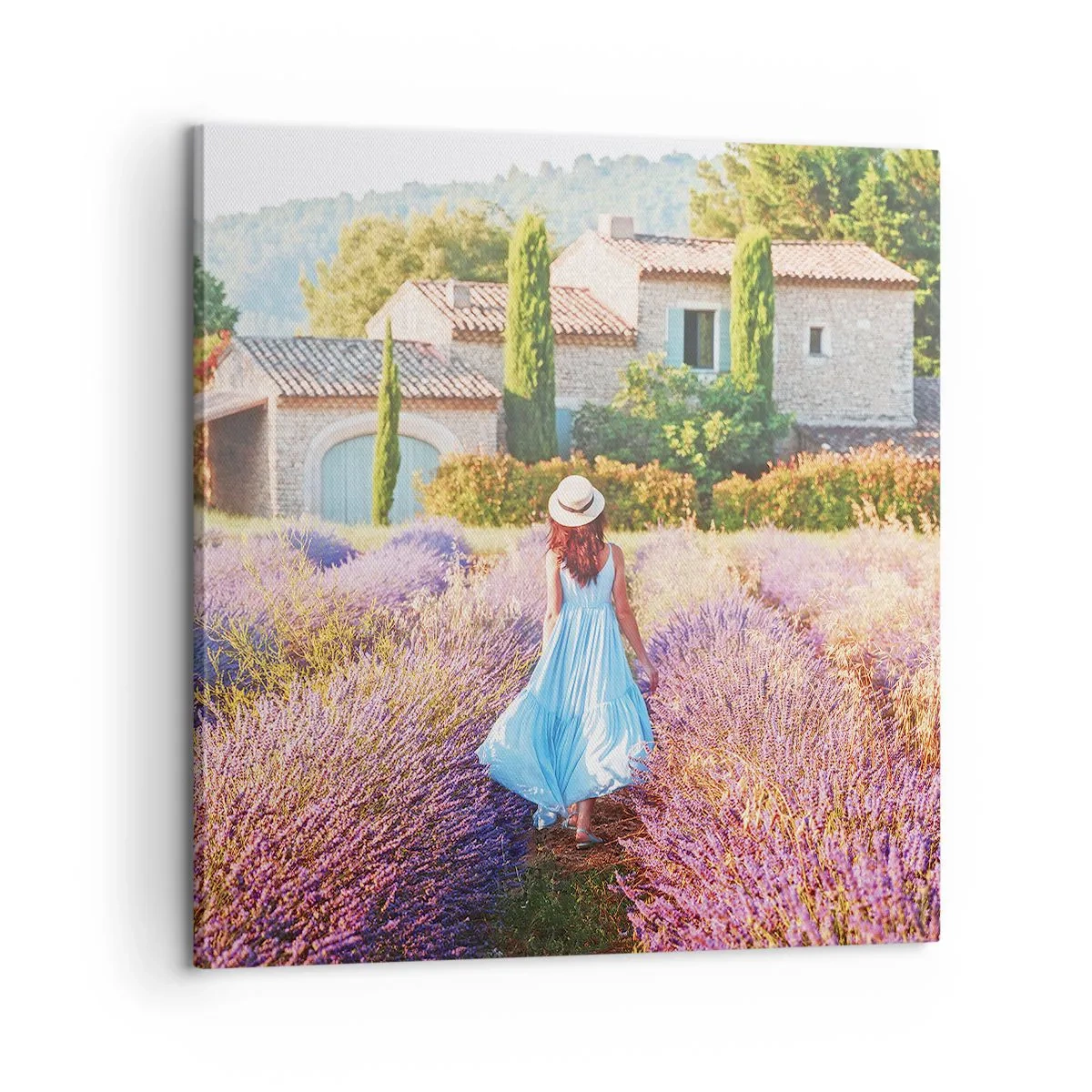 Obraz na plátně - Levandulová dívka - 60x60 cm