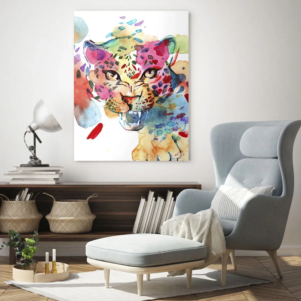 Obraz na skle - Kráska a zvíře - 50x70 cm