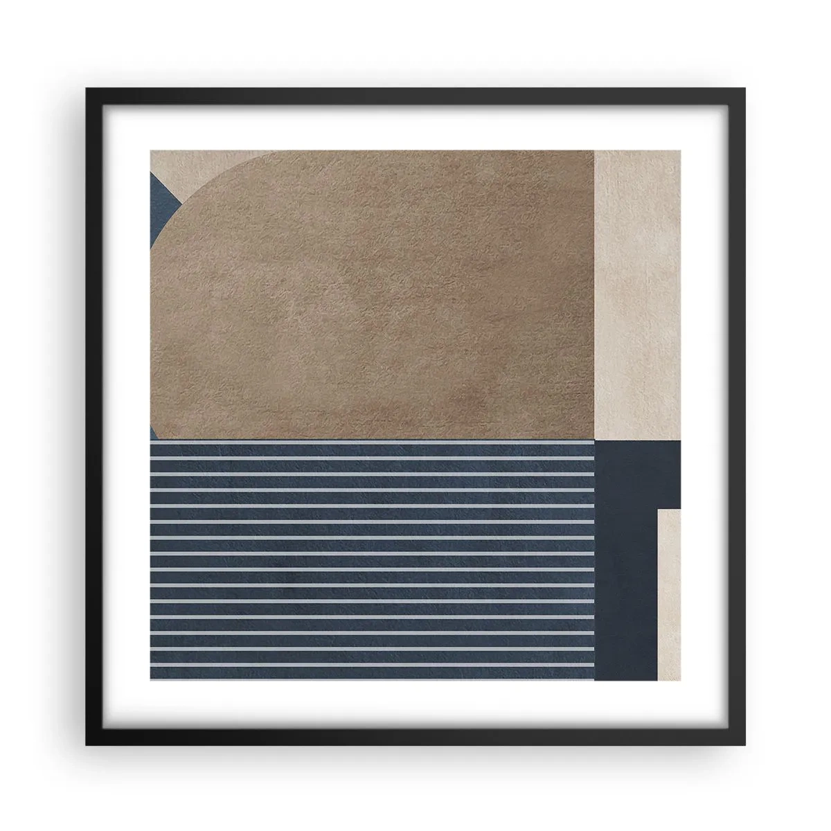 Plakát v černém rámu - Kompozice jednoduchosti a kulatosti - 50x50 cm