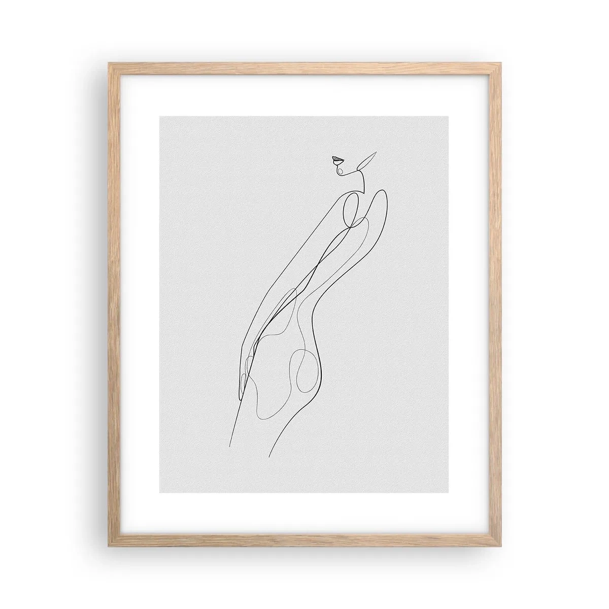Plakát v rámu světlý dub - Pouze slib - 40x50 cm