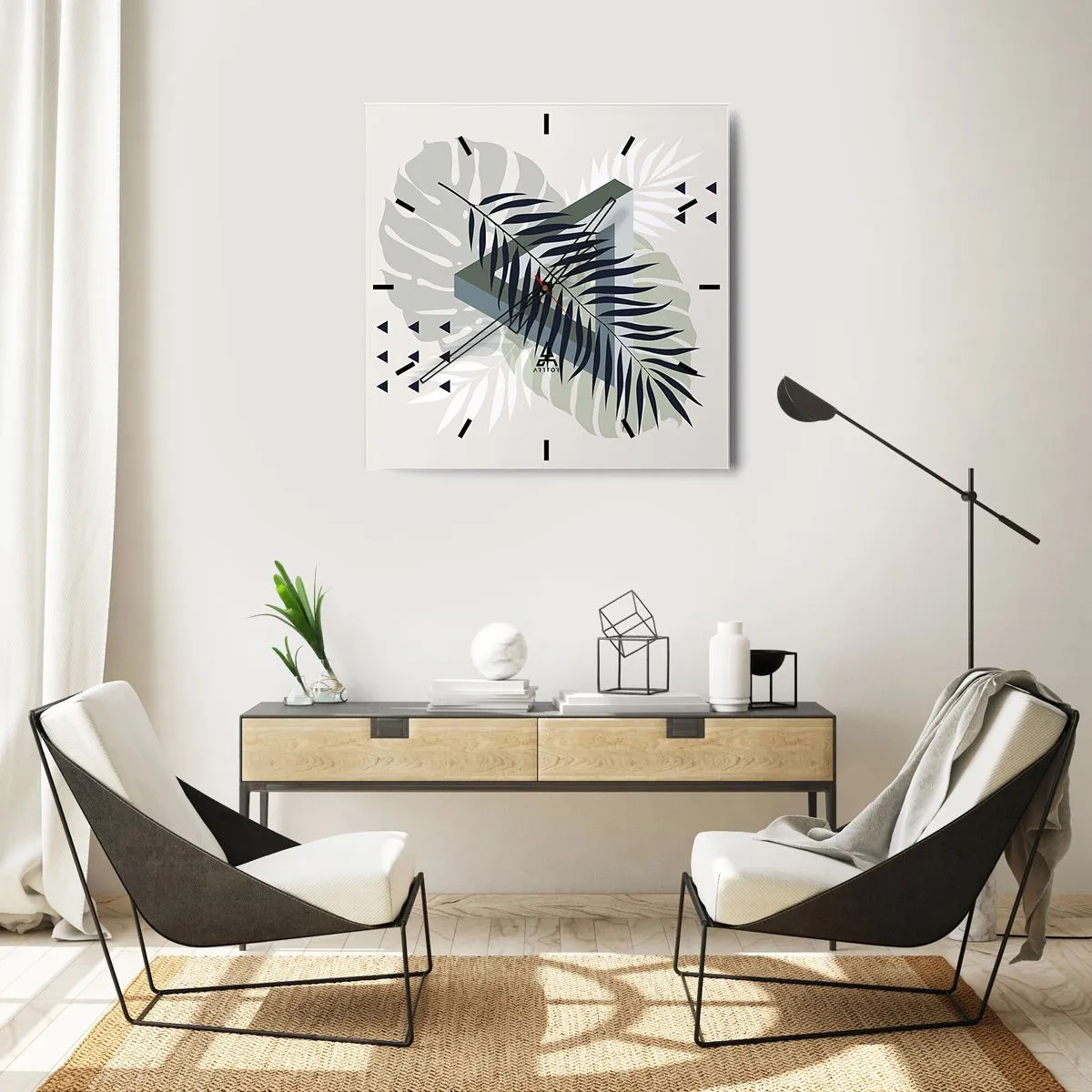 Nástěnné hodiny - Příroda a geometrie – dva řády? - 30x30 cm