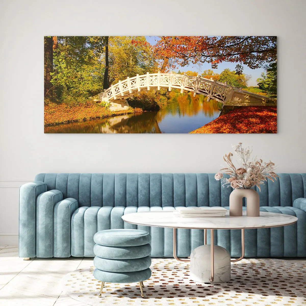 Obraz na skle - Na bílém můstku vzdechů - 120x50 cm