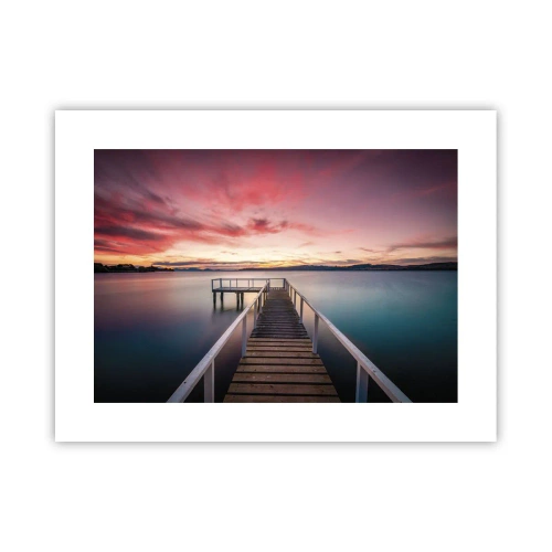 Plakát - Jemný plamen večera - 40x30 cm