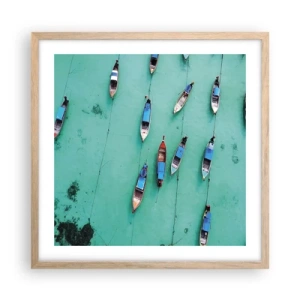 Plakát v rámu světlý dub - V radostném očekávání - 50x50 cm