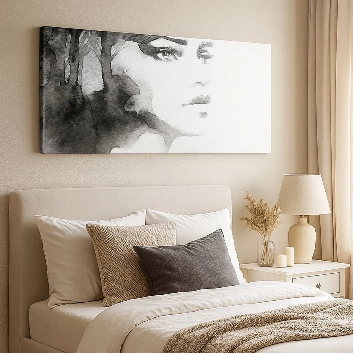 Obraz na plátně - Vytvořená z tajemství a mlhy - 100x40 cm