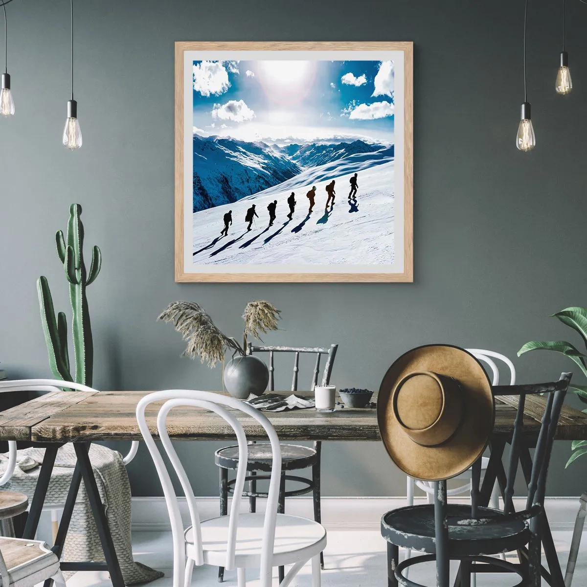 Plakát v rámu světlý dub - Tým dobývatelů - 60x60 cm