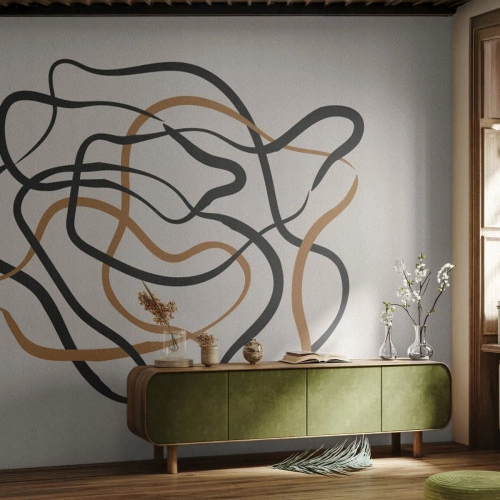 Fototapeta Standard Eco - Všechno se pokroutilo - Boho, Abstrakce, Čáry - 300x210 cm