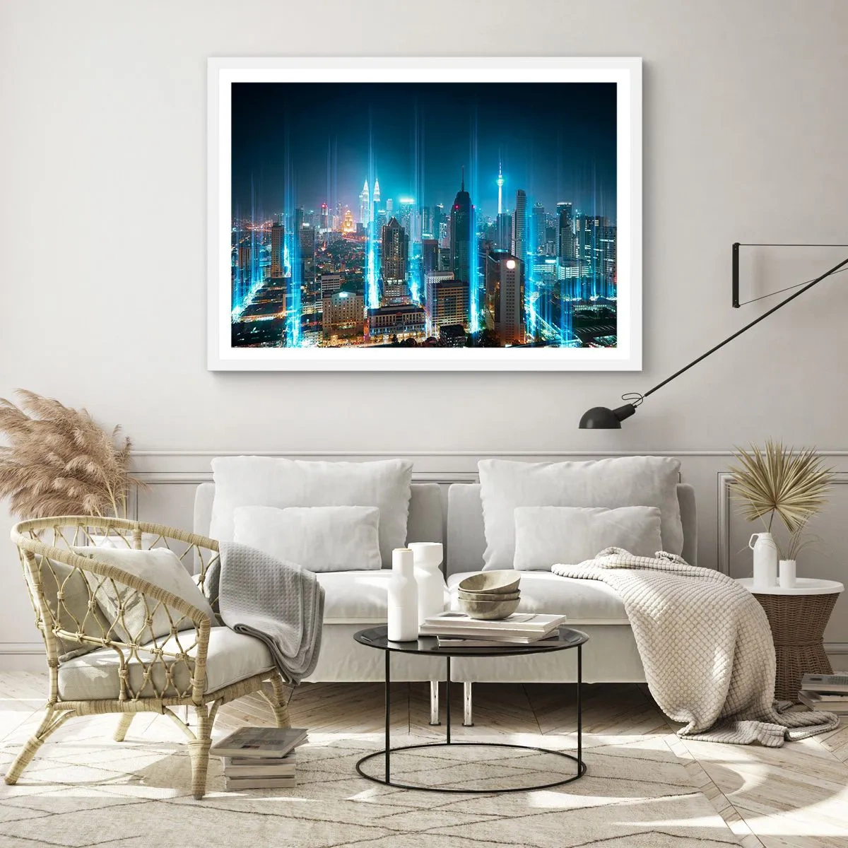 Plakát v bílém rámu - Berlinským způsobem do nebe - 91x61 cm