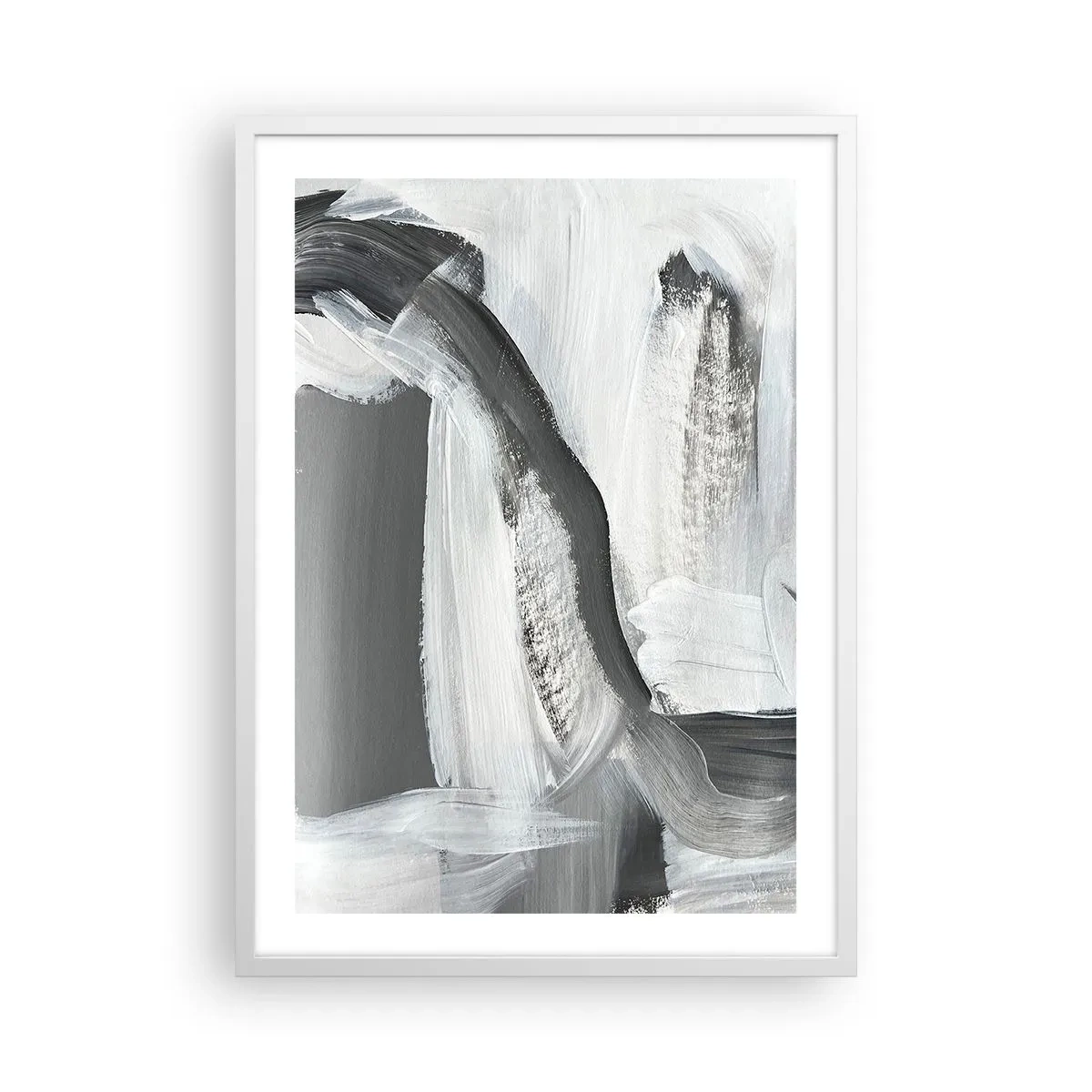 Plakát v bílém rámu - Pevným pohybem - 50x70 cm