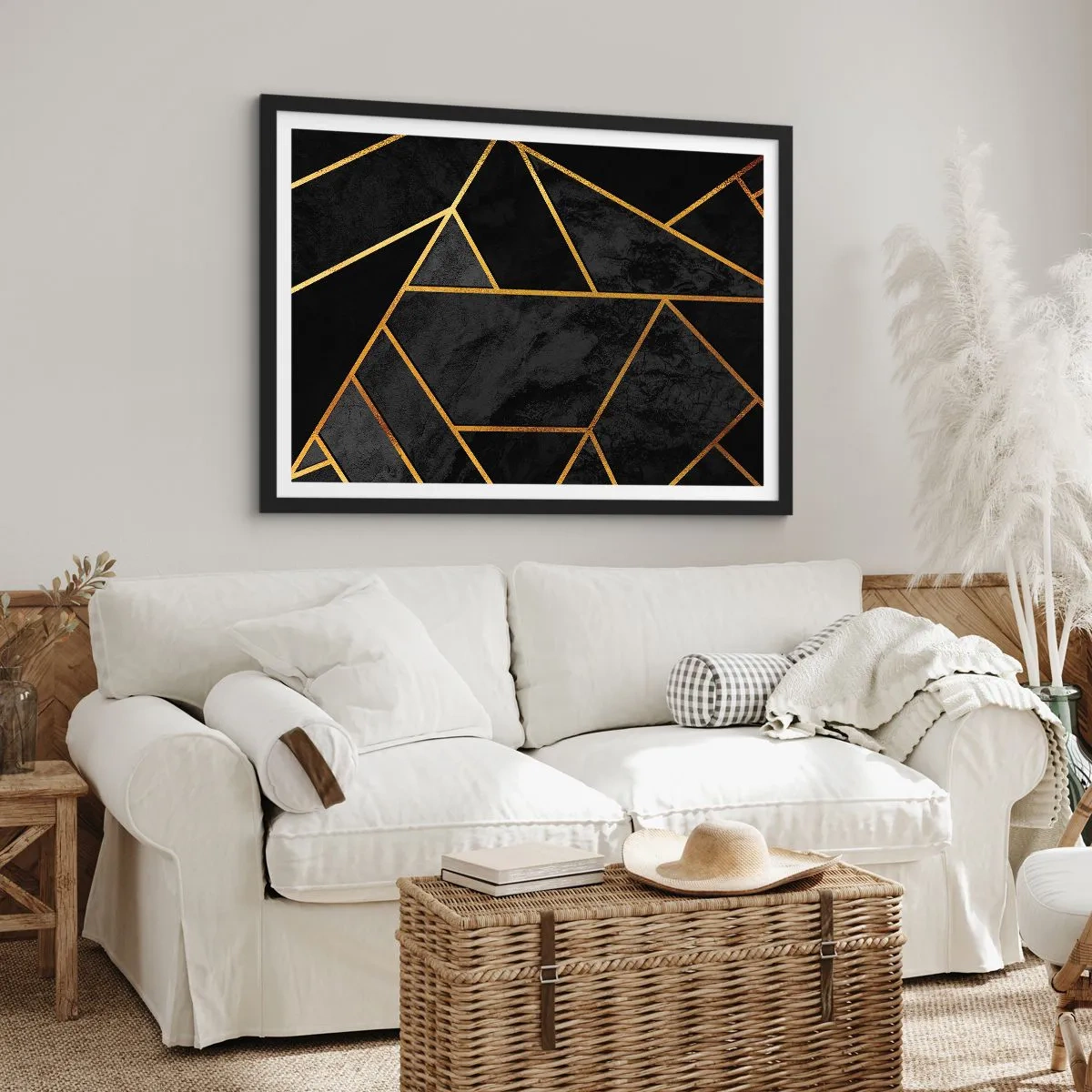 Plakát v černém rámu - Temnota a světlo - 91x61 cm