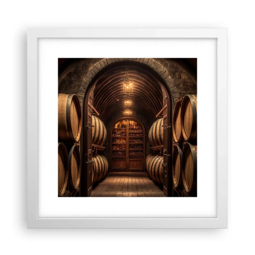 Plakát v bílém rámu - Nádherný sklep - 30x30 cm