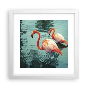 Plakát v bílém rámu - Nyní jsme v módě - 30x30 cm