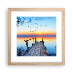 Plakát v rámu světlý dub - Je čas vrátit se… - 30x30 cm