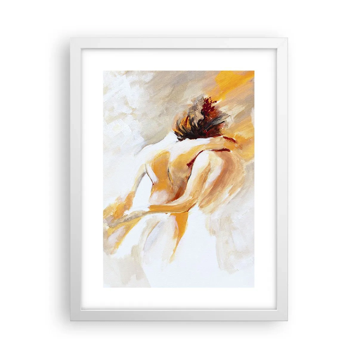 Plakát v bílém rámu - Blízkost v nebi - 30x40 cm