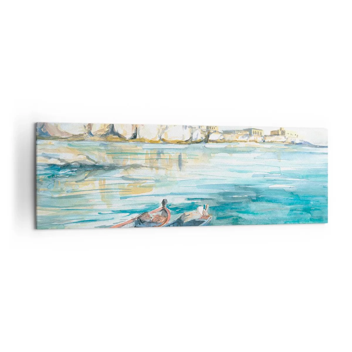 Obraz na plátně - Krajina v modří - 160x50 cm
