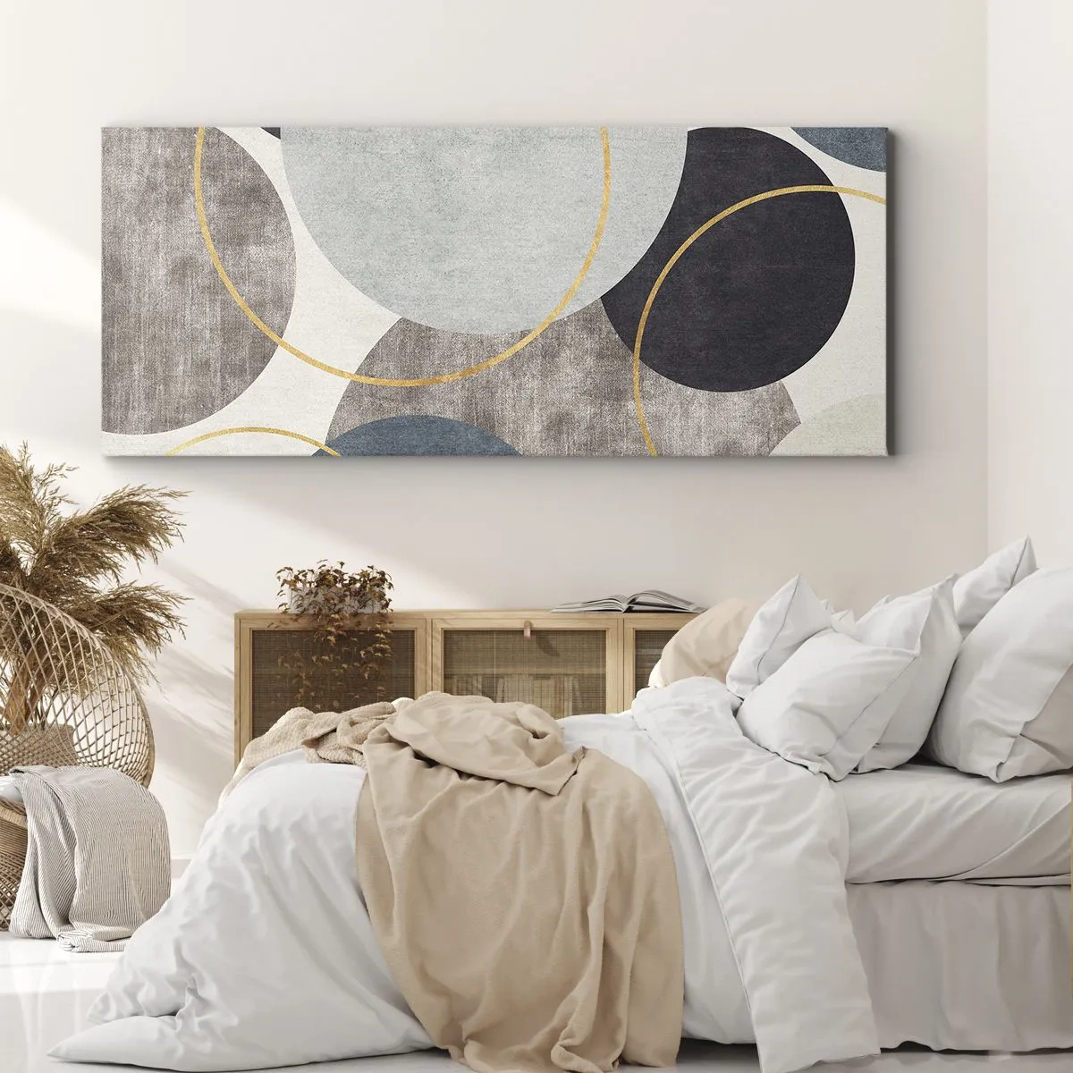 Obraz na plátně - Kruh za kruhem - 120x50 cm