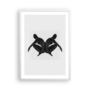 Plakát v bílém rámu - Společná duše - 50x70 cm