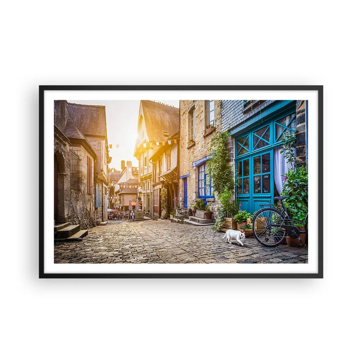 Plakát v černém rámu - Bílý duch městečka - 91x61 cm