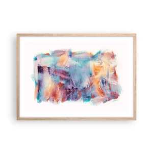 Plakát v rámu světlý dub - Barevný nepořádek - 70x50 cm