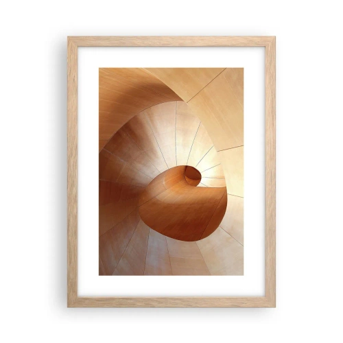 Plakát v rámu světlý dub - Architektonická serpentina - 30x40 cm