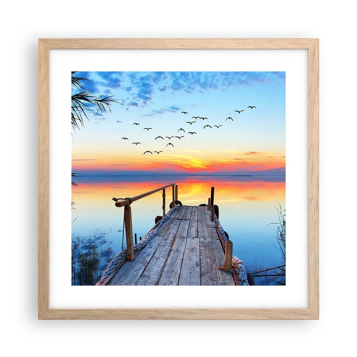 Plakát v rámu světlý dub - Je čas vrátit se… - 40x40 cm