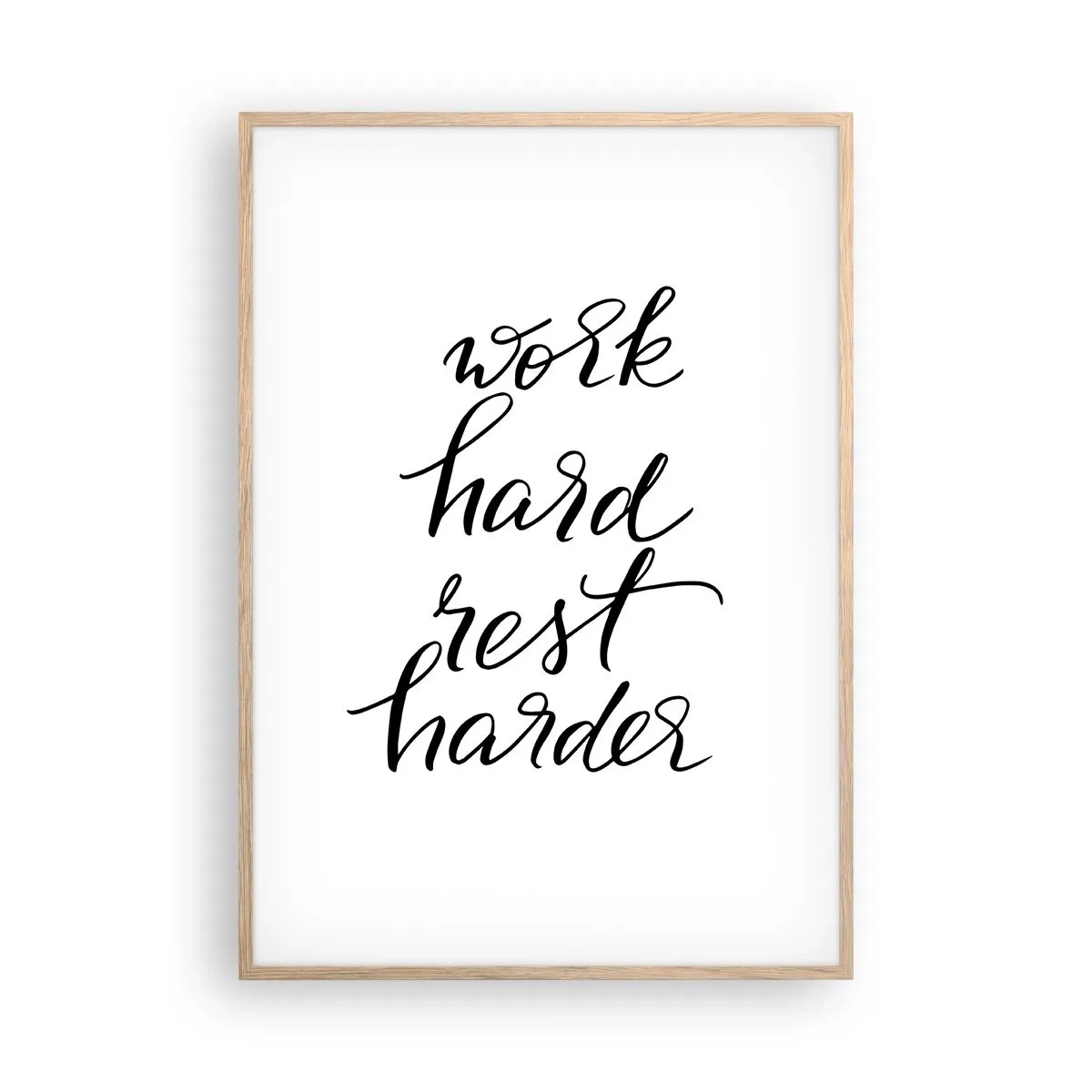 Plakát v rámu světlý dub - Životní rovnováha - 70x100 cm