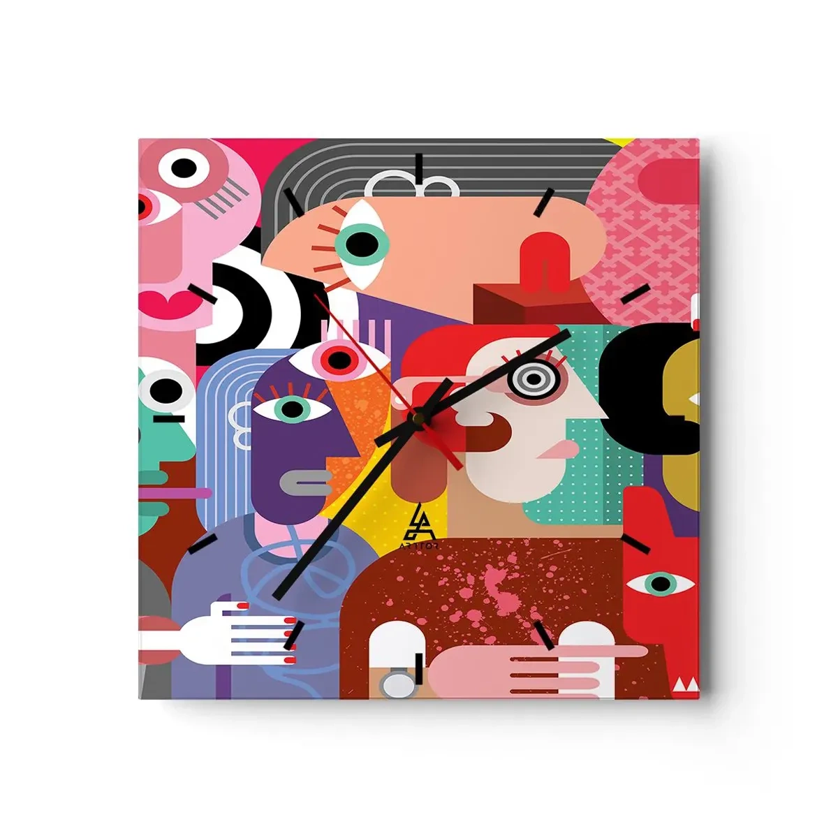 Nástěnné hodiny - My od pána Picassa - 40x40 cm