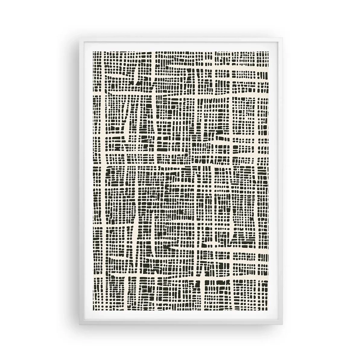 Plakát v bílém rámu - Tkaná kompozice - 70x100 cm