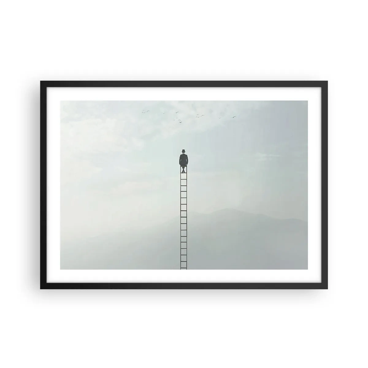 Plakát v černém rámu - Povznést se nad to - 70x50 cm