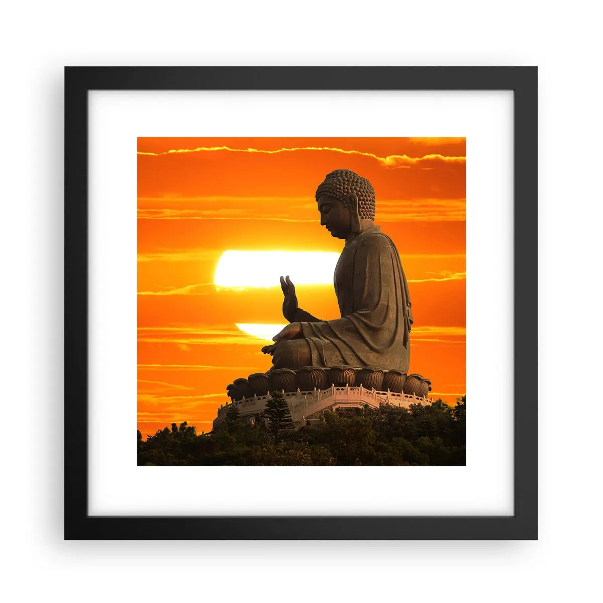 Plakát v černém rámu - Bez strachu ze světa - 30x30 cm