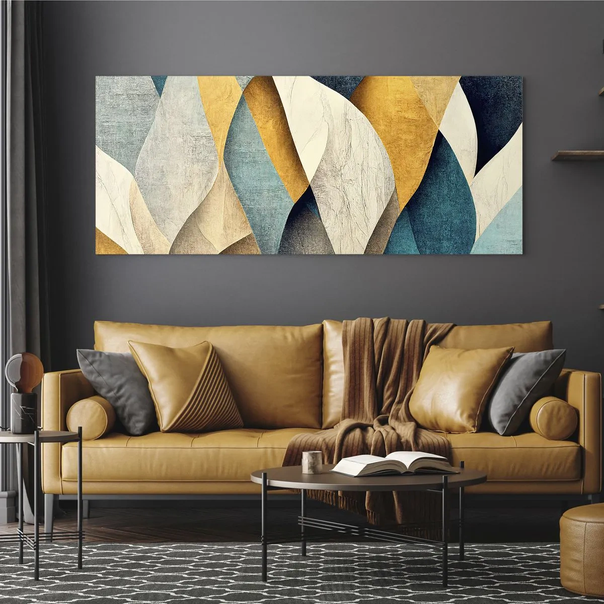 Obraz na skle - Rytmus a vlnění - 160x50 cm