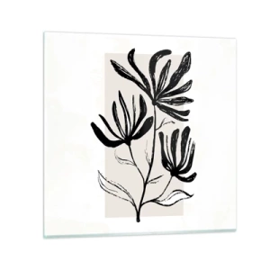 Obraz na skle - Náčrtek pro herbář - 50x50 cm