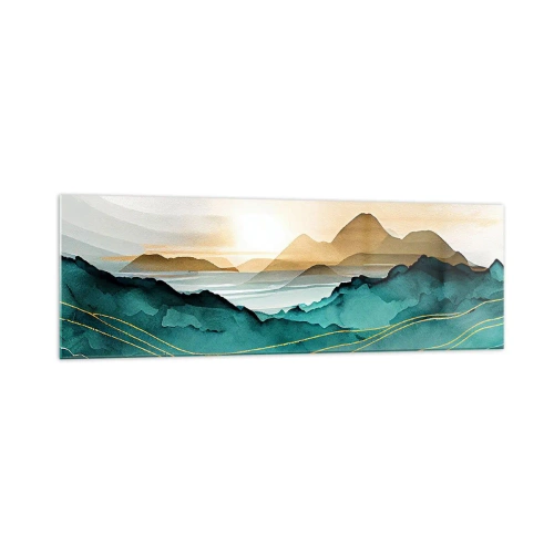Obraz na skle - Na pokraji abstrakce – krajina - 160x50 cm