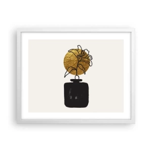 Plakát v bílém rámu - Krása, která má cenu zlata - 50x40 cm