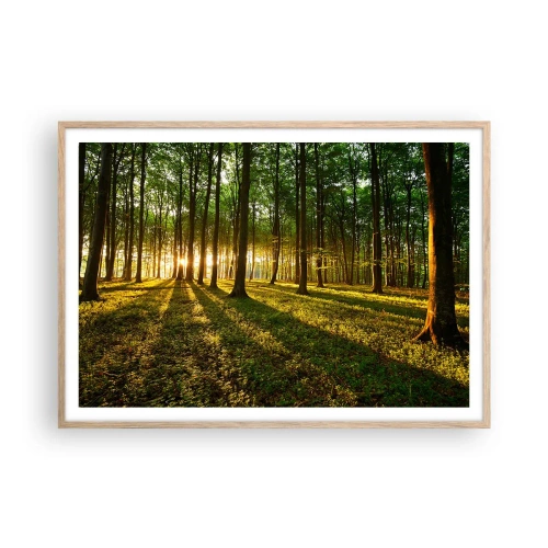 Plakát v rámu světlý dub - Fotografie všech jar - 100x70 cm