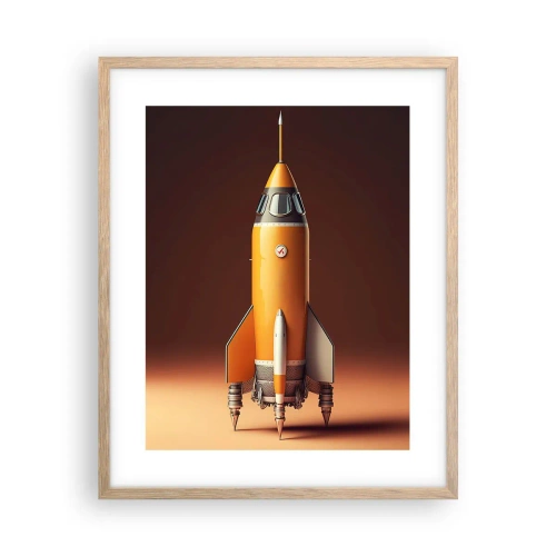 Plakát v rámu světlý dub - Začíná to snem - 40x50 cm