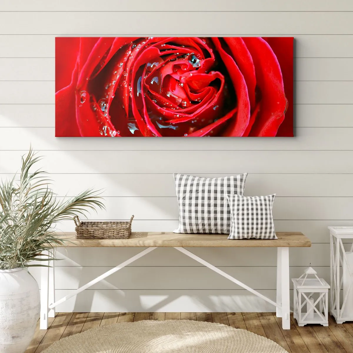 Obraz na plátně - V kapkách rosy - 100x40 cm